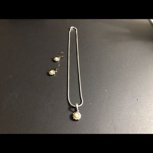 Gold and silver earrings